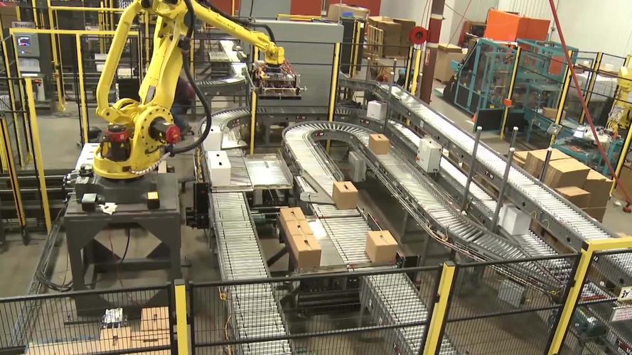 数字工业机器人工厂流水线生产